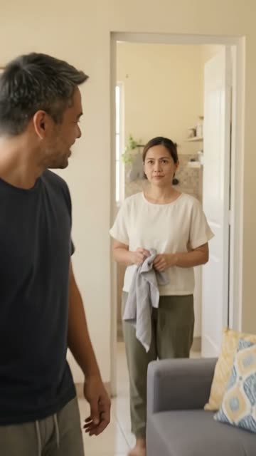 Scene 2: Dad and Mom exchange a look at the doorway